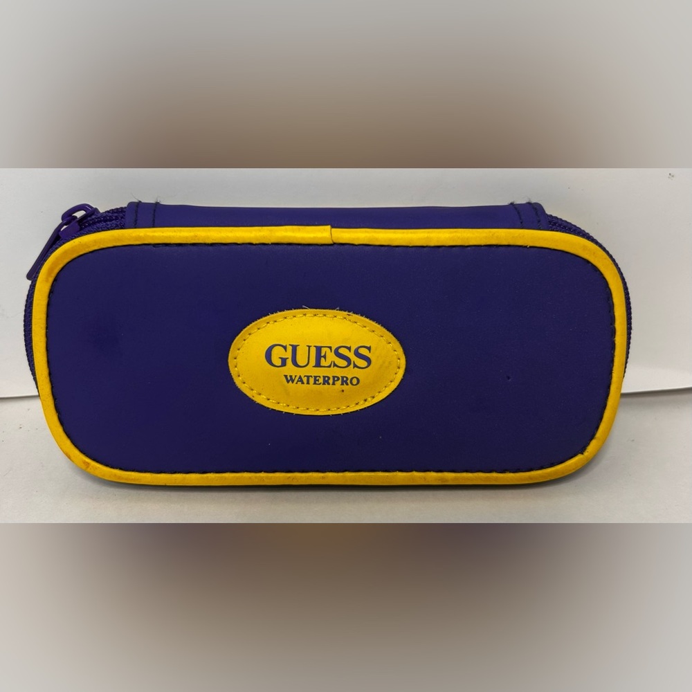 Guess Waterpro Wristwatch Travel Pouch Case Only. Blue & Yellow.